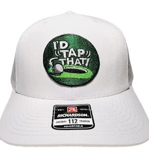 I'd Tap That Mesh Adjustable Snapback Curved Bill Embroided Patch Hat Cap